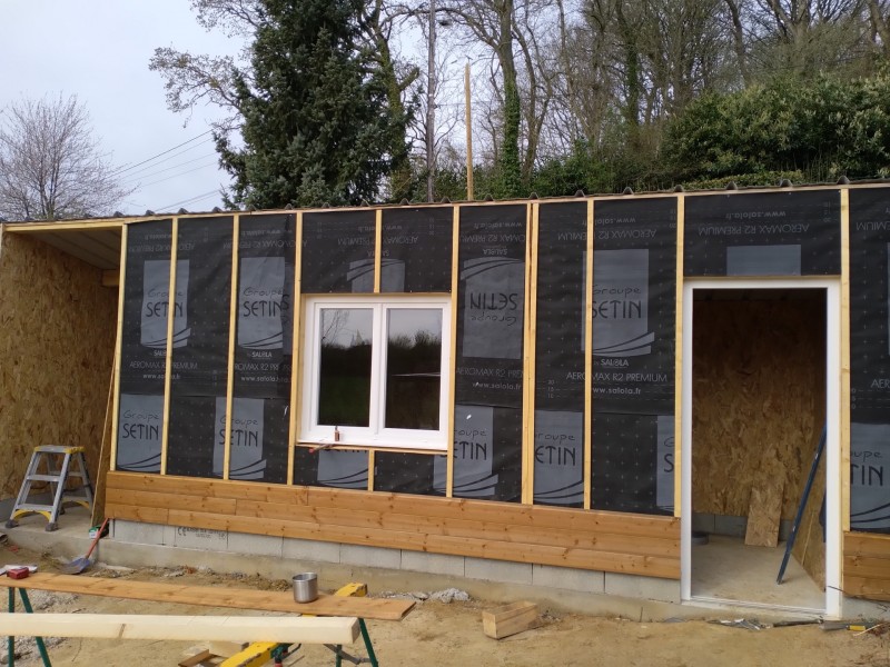 Création d'un bâtiment à bois en ossature bois en Normandie proche de Fécamp 76