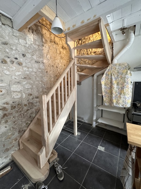 Création d'un escalier en bois intérieur près de Tourville-les-Ifs dans le 76 