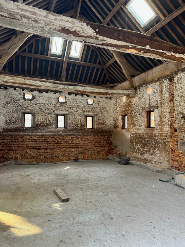 Réalisation d’une charpente pour la couverture d’une maison secteur de Fécamp en  Normandie 76