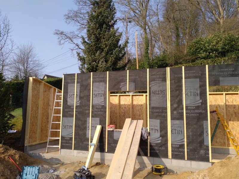 Création d'un bâtiment à bois en ossature bois proche de Fécamp en Seine-Maritime 76