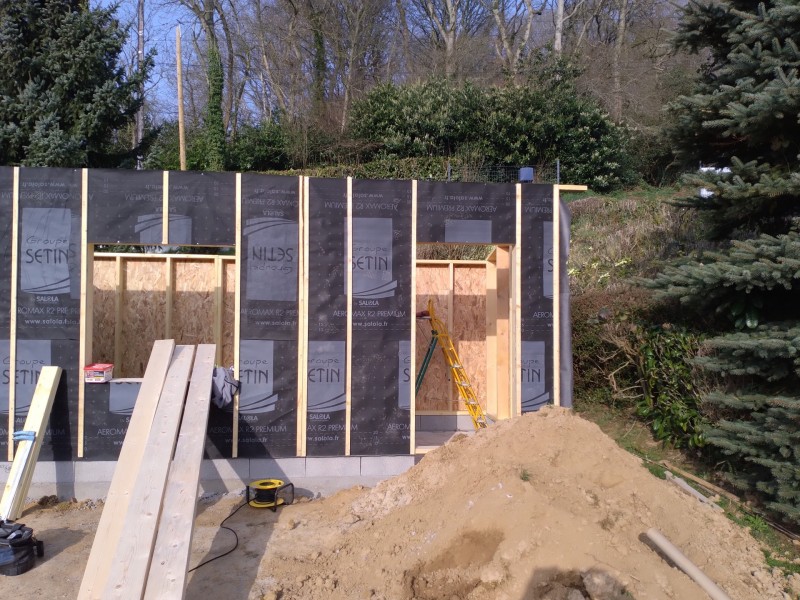 Création d'un bâtiment à bois en ossature bois proche de Valmont en Seine-Maritime 76