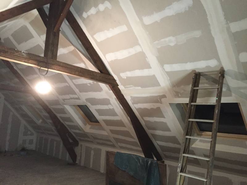 Isolation des combles en plaque de plâtre BA13 en Seine-Maritime 76