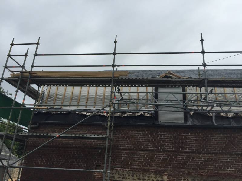 Réfection d'une couverture avec un complément d'isolation à Valmont 76