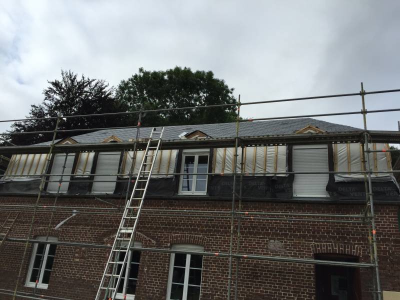 Réfection d'une couverture avec un complément d'isolation à Valmont 76